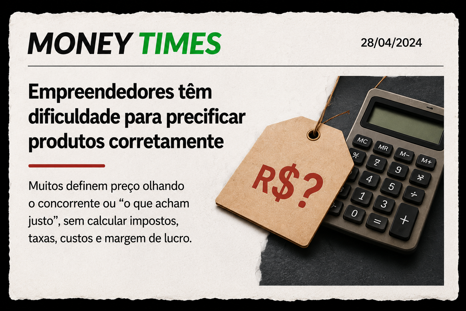 Money Times - Empreendedores têm dificuldade para precificar produtos