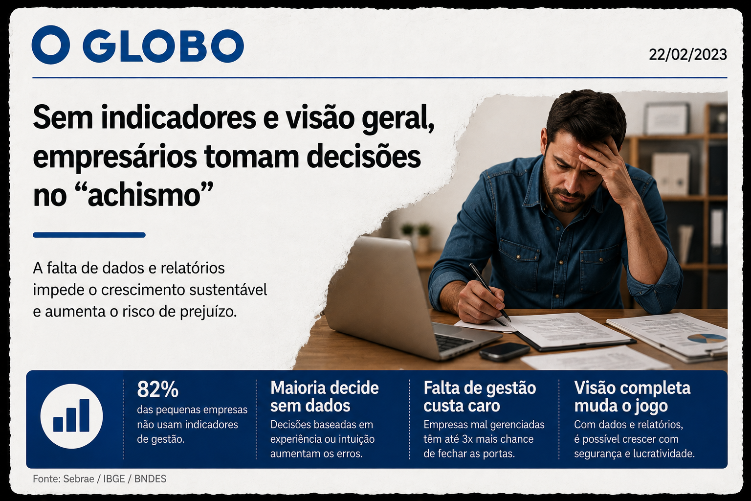 O Globo - Empresários tomam decisões no achismo